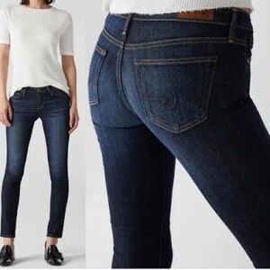 *AG ADRIANO GOLDSCHMIED* Dark Wash Blue The Stilt Cigarette Leg Jeans Size 27